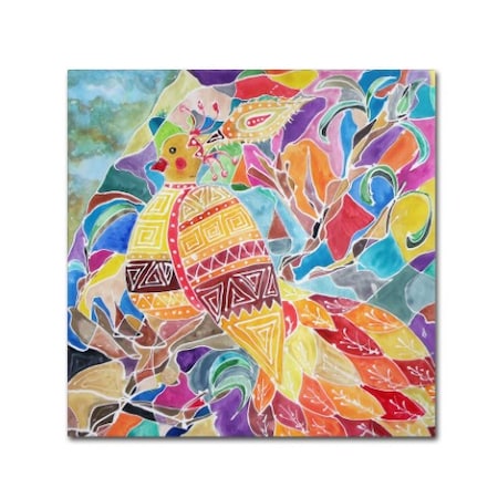 Trademark Fine Art Lauren Moss 'Fire Bird' Canvas Art, 14x14 ALI17698-C1414GG